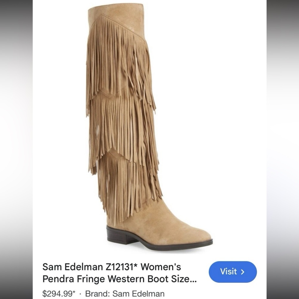 Sam Edelman Pendra Suede Knee High Boots . Camel. Size 8 NWT
